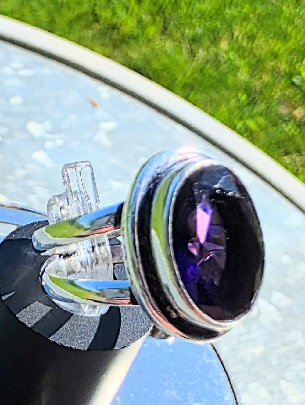 Amethyst Double-Banded Gemstone Ring In 925 Sterling Silver (7)